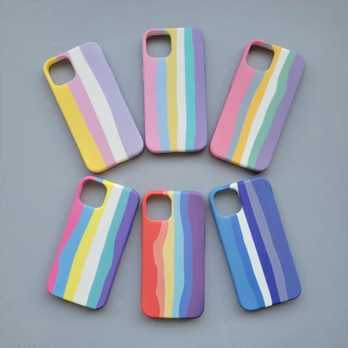 Sarung Telefon Corak Pelangi Silikon